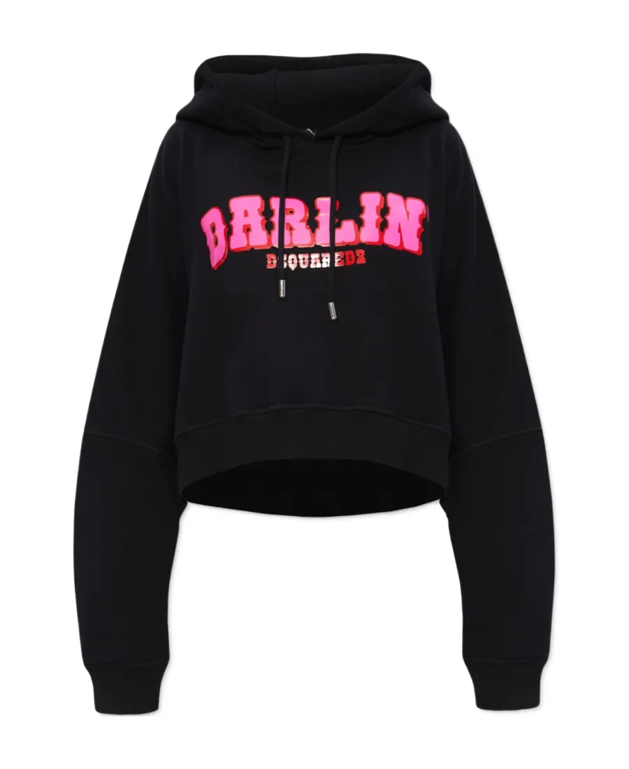 Dsquared2 Logo Printed Drawstring Hoodie