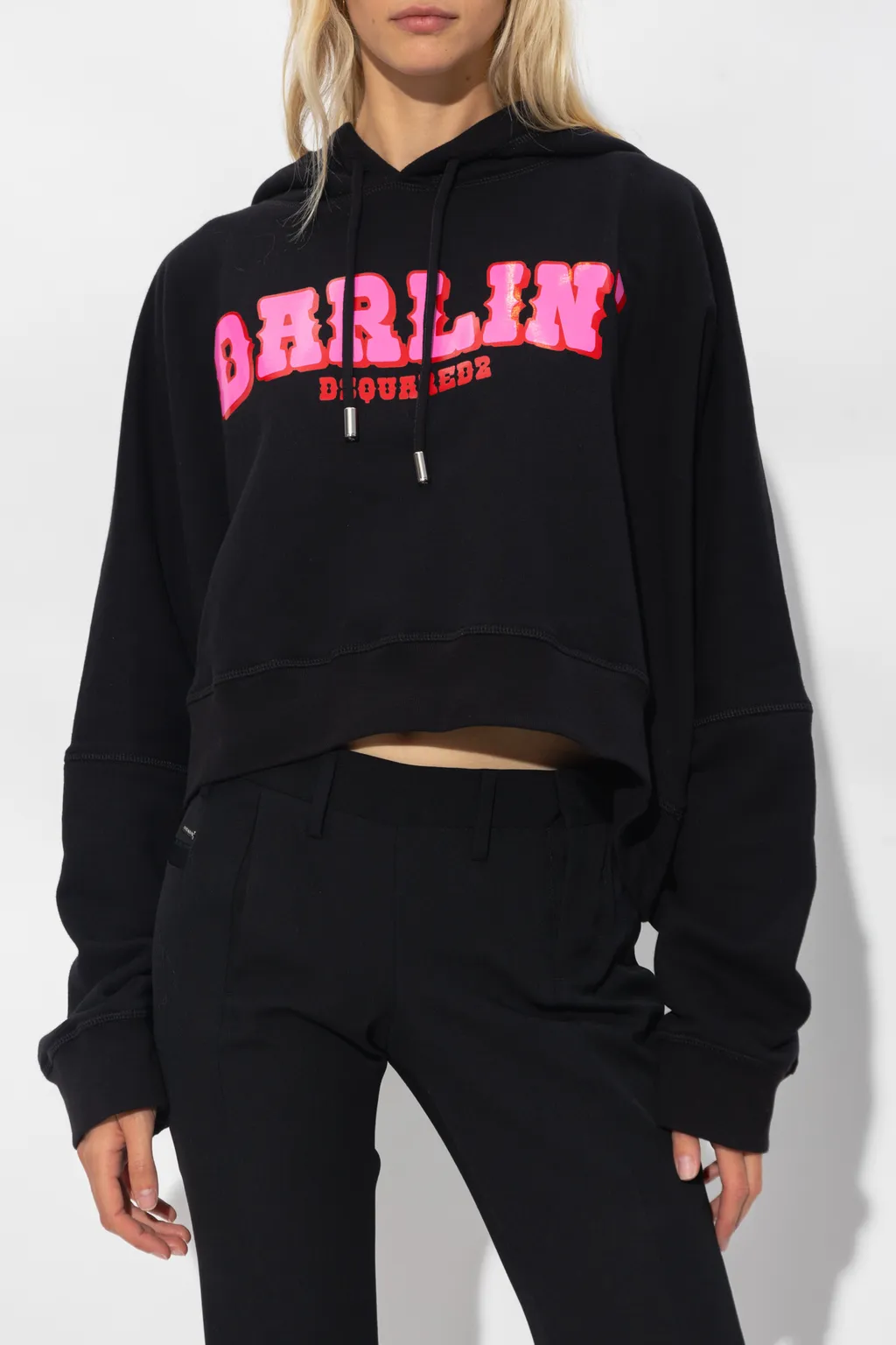 Dsquared2 Logo Printed Drawstring Hoodie