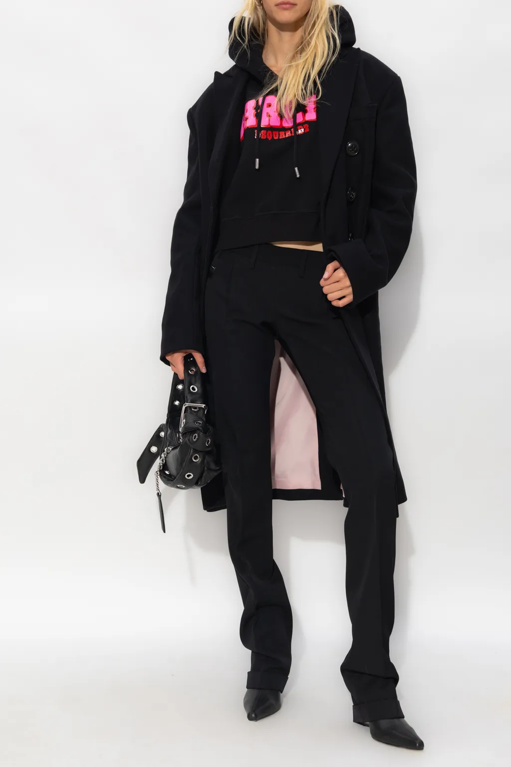 Dsquared2 Logo Printed Drawstring Hoodie