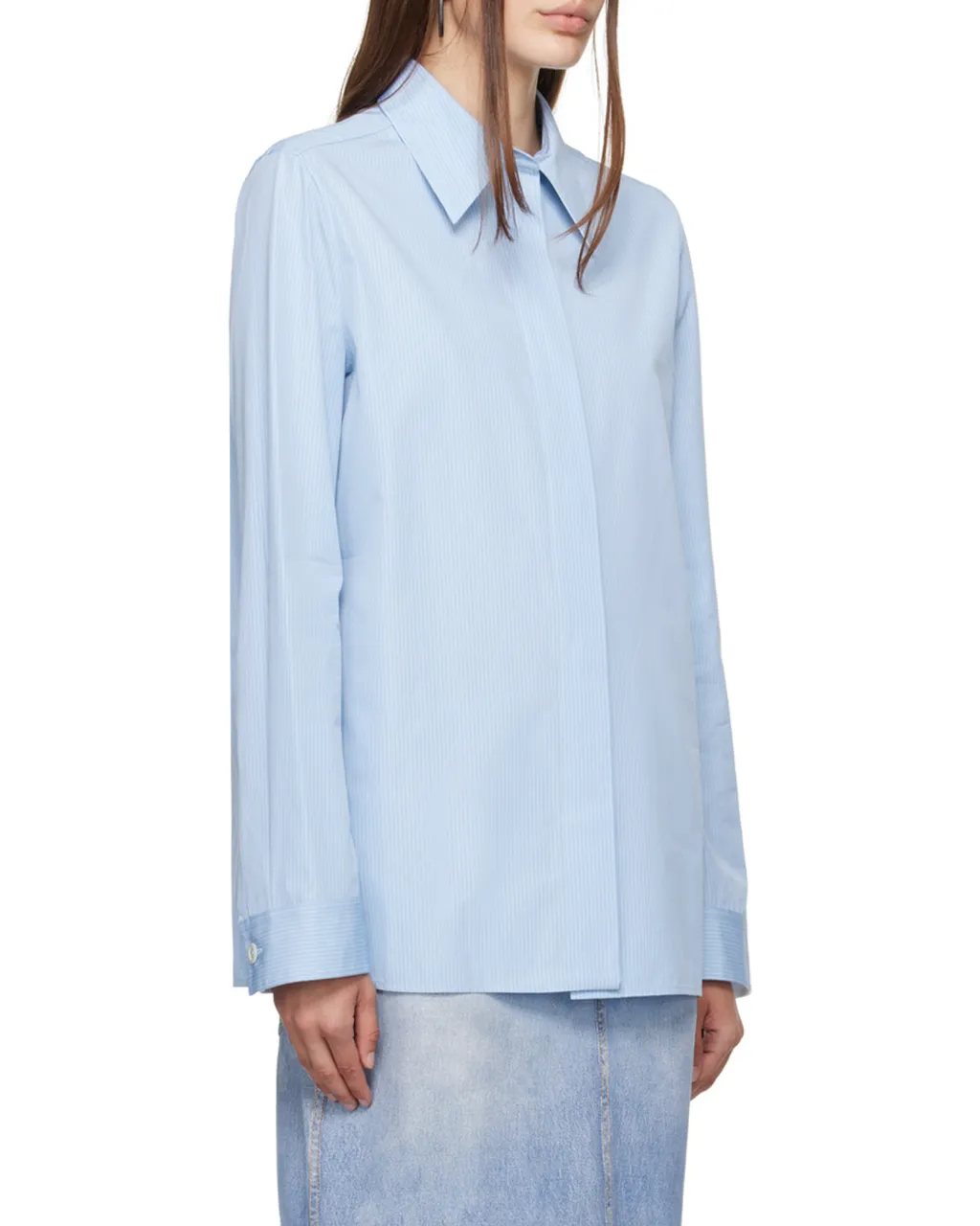 Jil Sander Long Sleeved Striped Shirt