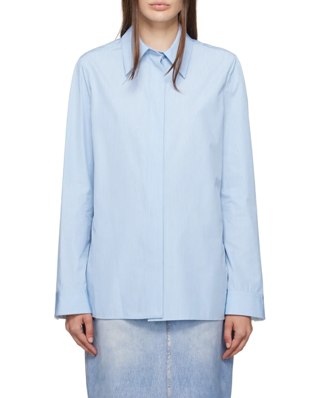 Jil Sander Long Sleeved Striped Shirt