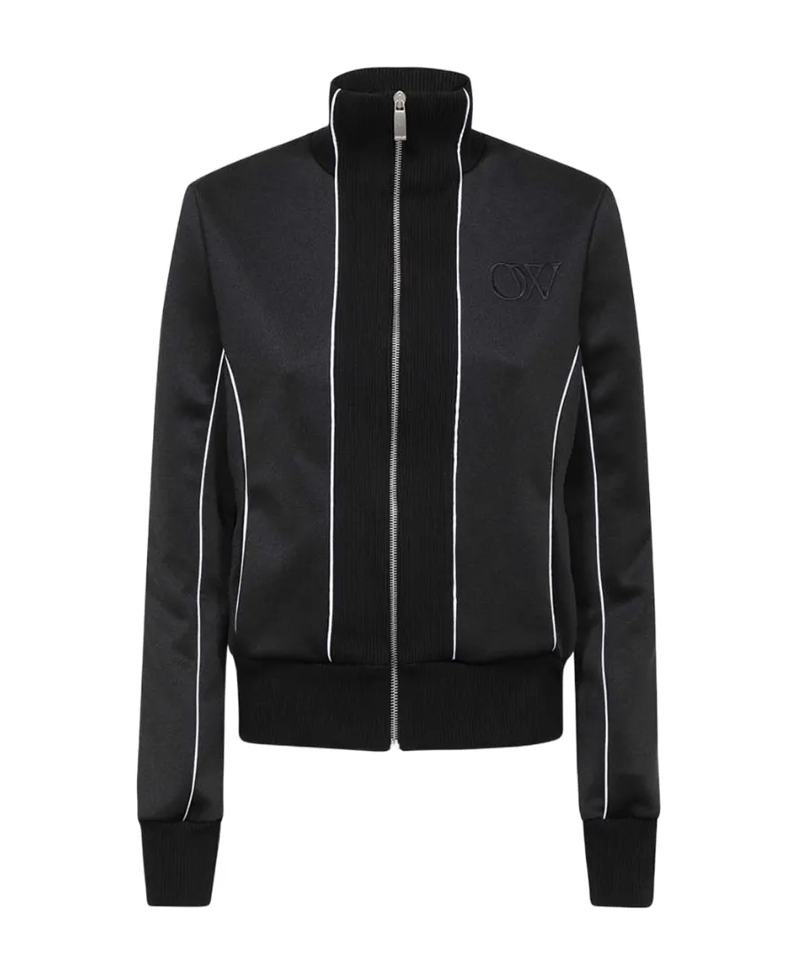 Off-White Zip-Up Long-Sleeved Jacket