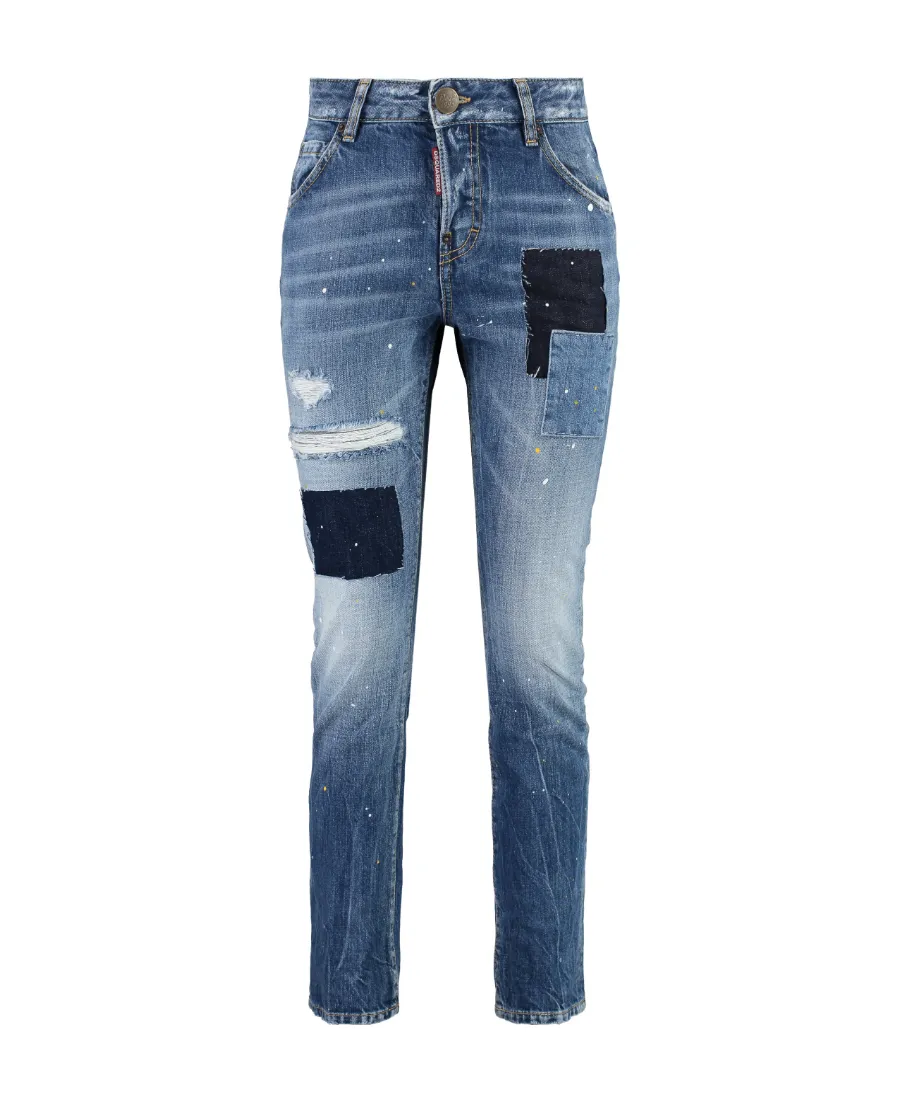 Dsquared2 Cool Girl Distressed Cropped Jeans