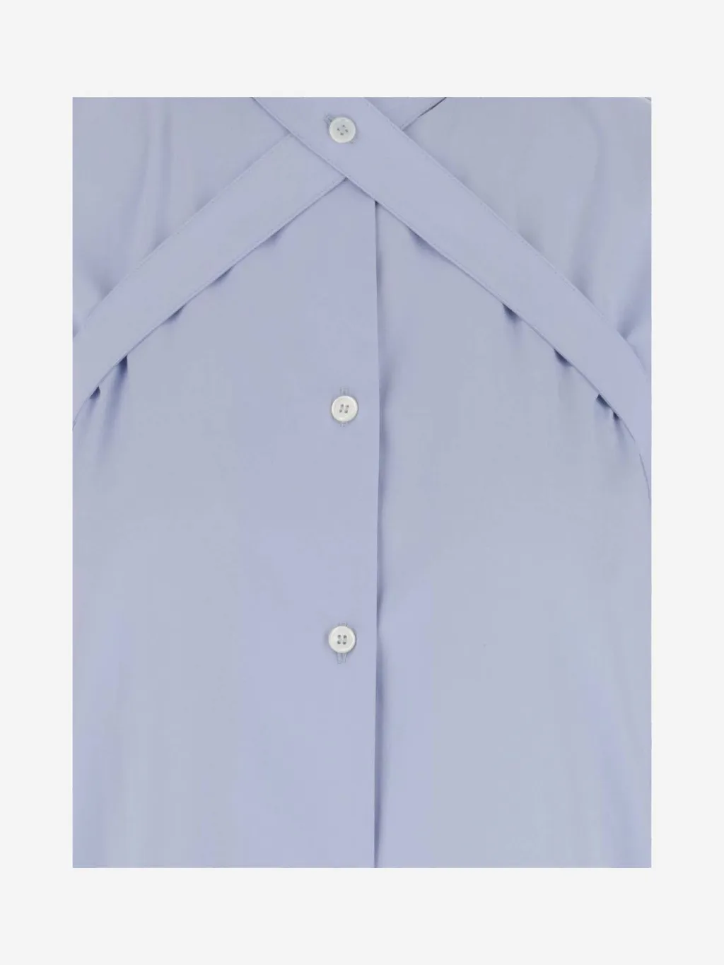Off-White Belted Buttoned Long-Sleeved Shirt