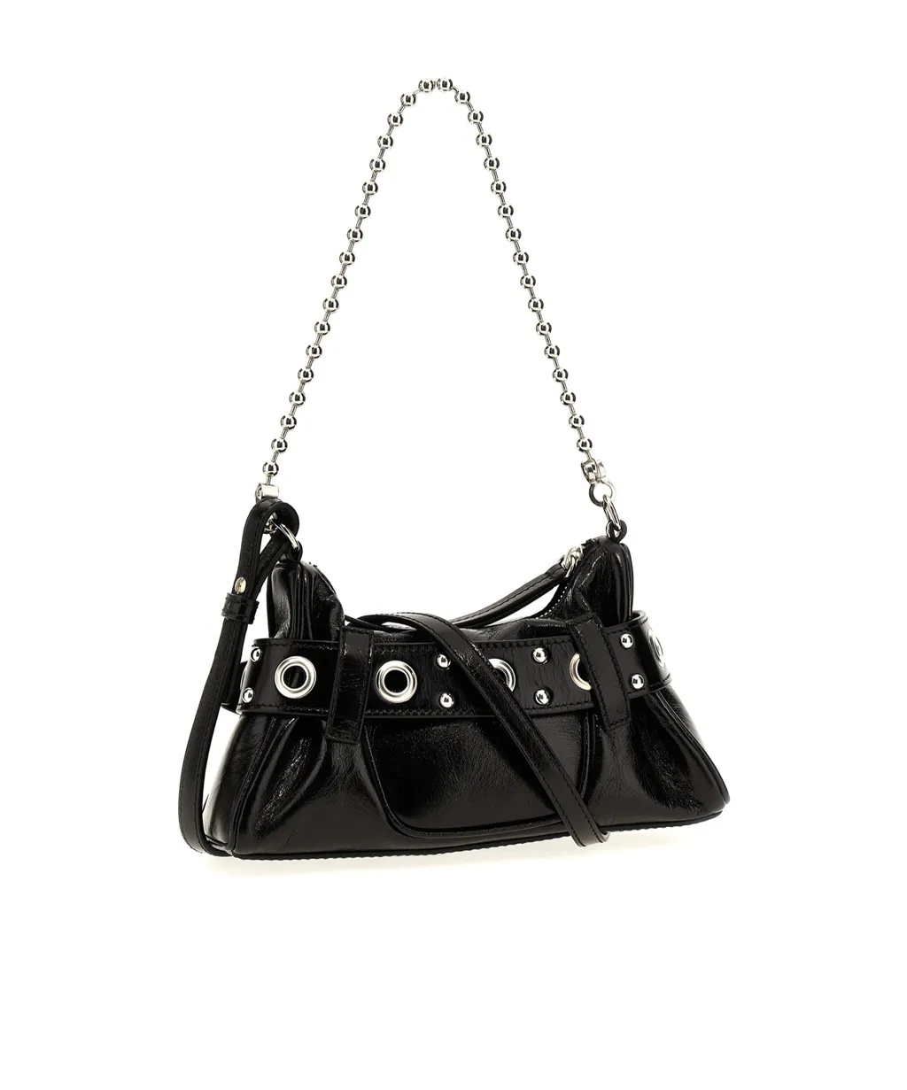 Dsquared2 Gothic Logo Plaque Belted Shoulder Bag