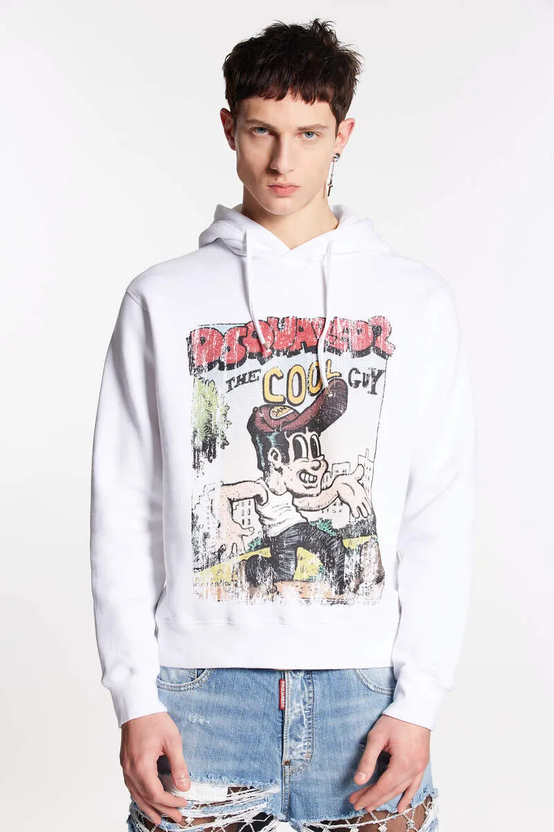 Dsquared2 Graffiti Printed Drawstring Hoodie