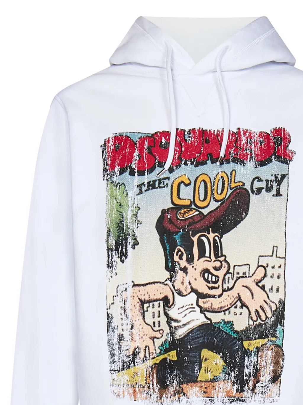 Dsquared2 Graffiti Printed Drawstring Hoodie