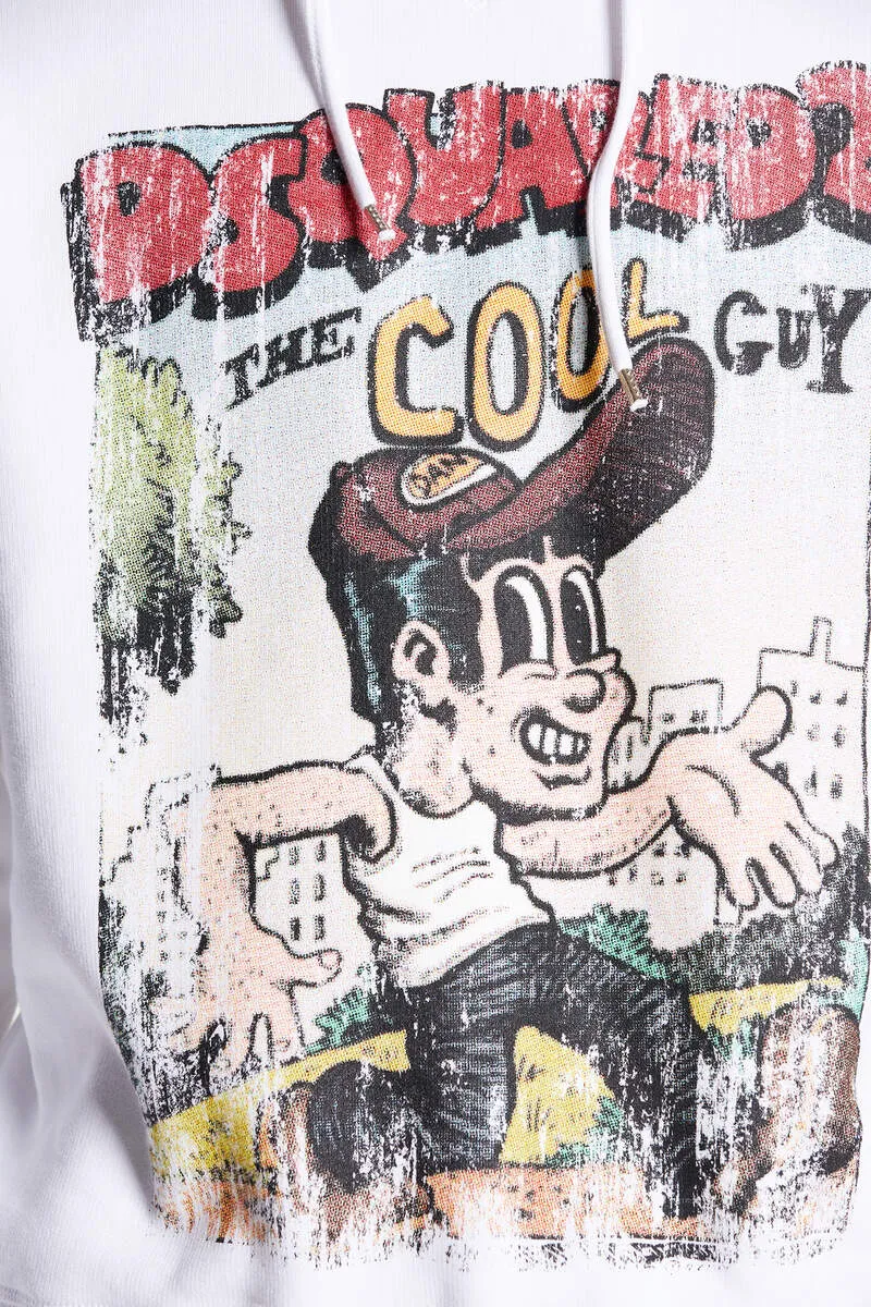 Dsquared2 Graffiti Printed Drawstring Hoodie