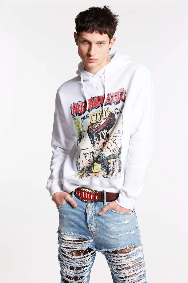Dsquared2 Graffiti Printed Drawstring Hoodie