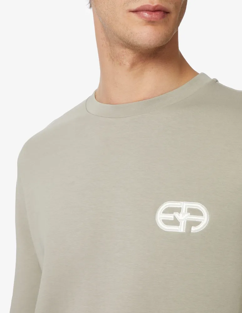 Emporio Armani Logo Patch Crewneck Sweatshirt