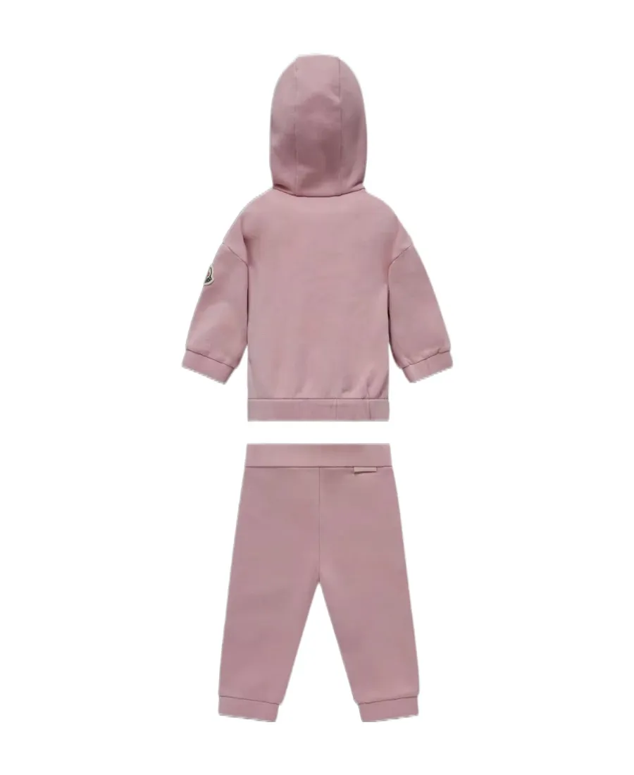 Moncler Enfant Logo Flocked Long-Sleeved Tracksuit