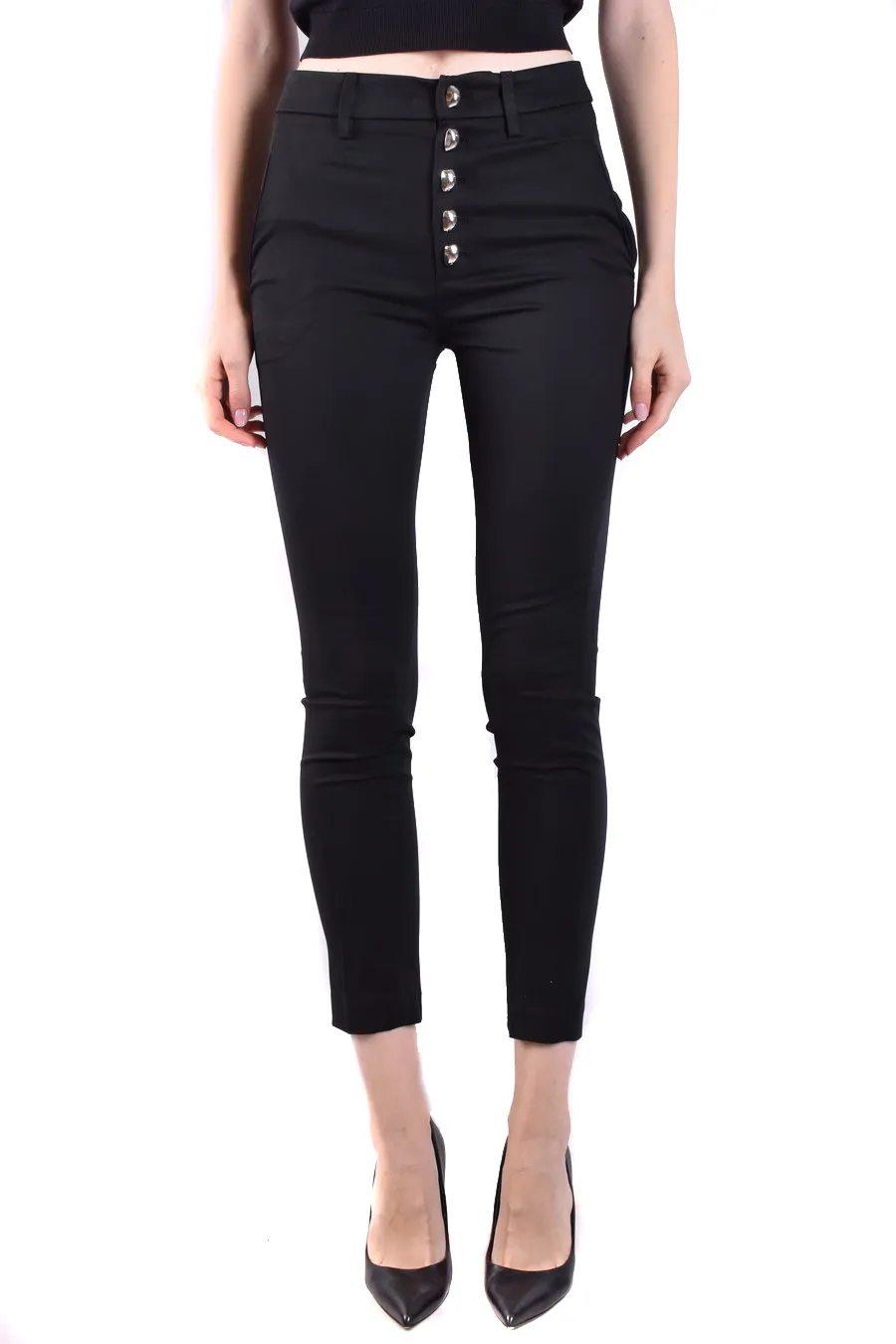 Side Pocket Button Casual Pants