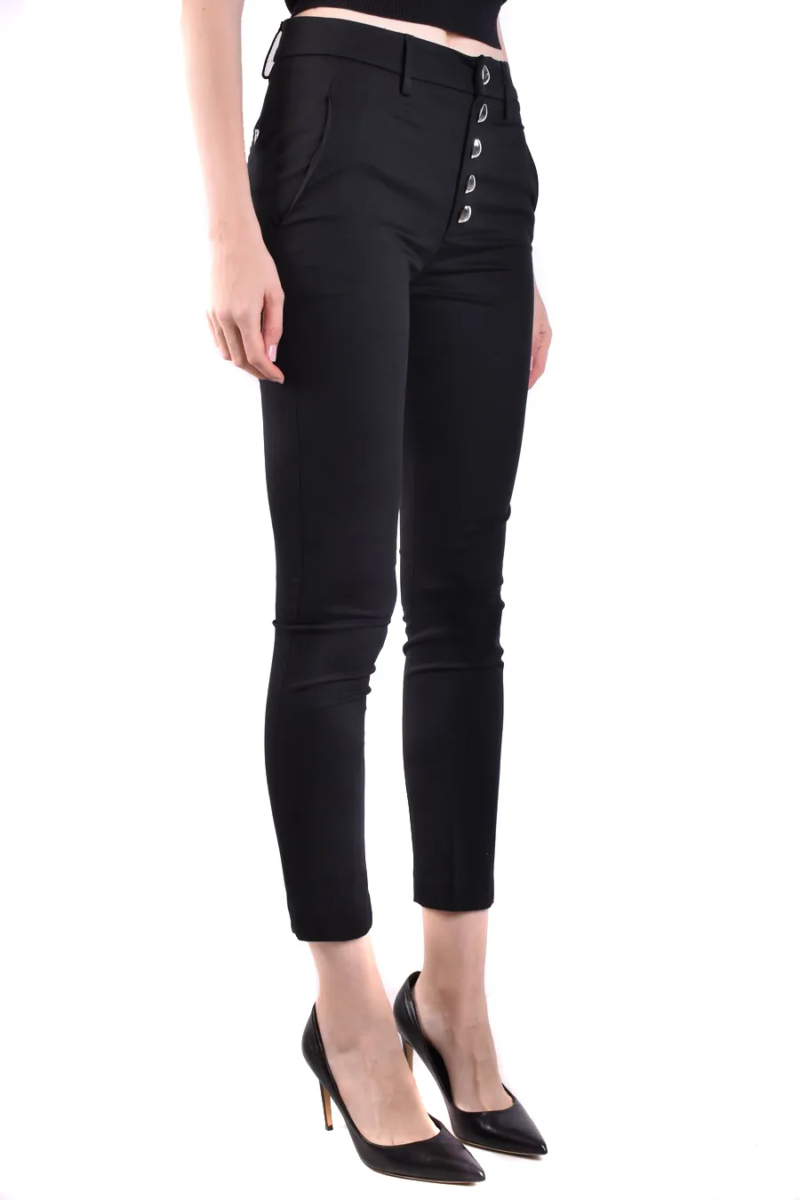 Side Pocket Button Casual Pants