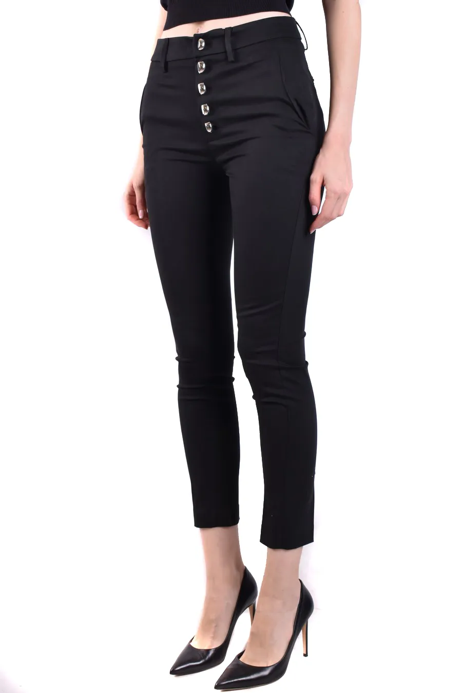 Side Pocket Button Casual Pants