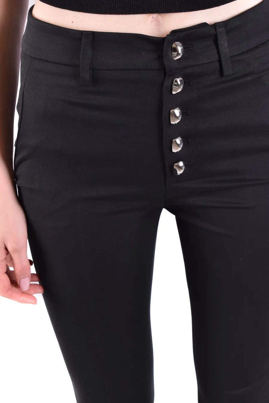 Side Pocket Button Casual Pants