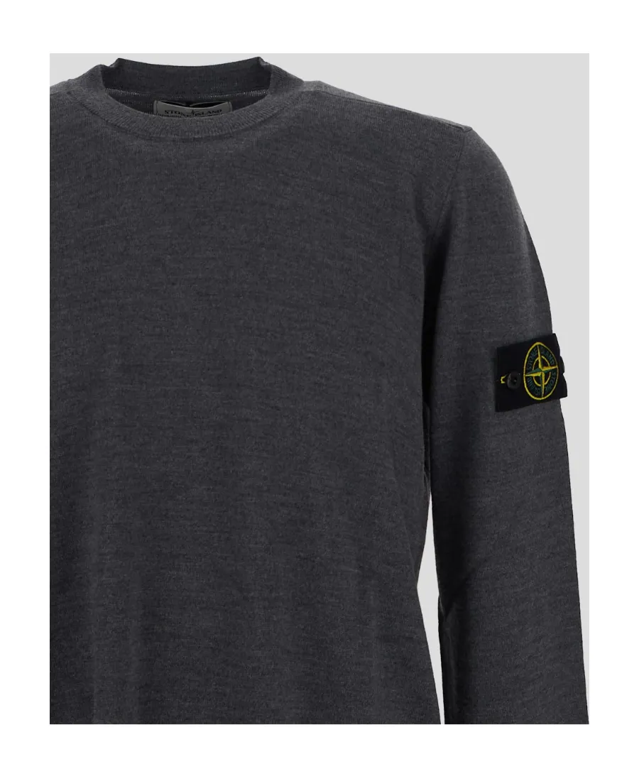Stone Island Logo Patch Crewneck Jumper