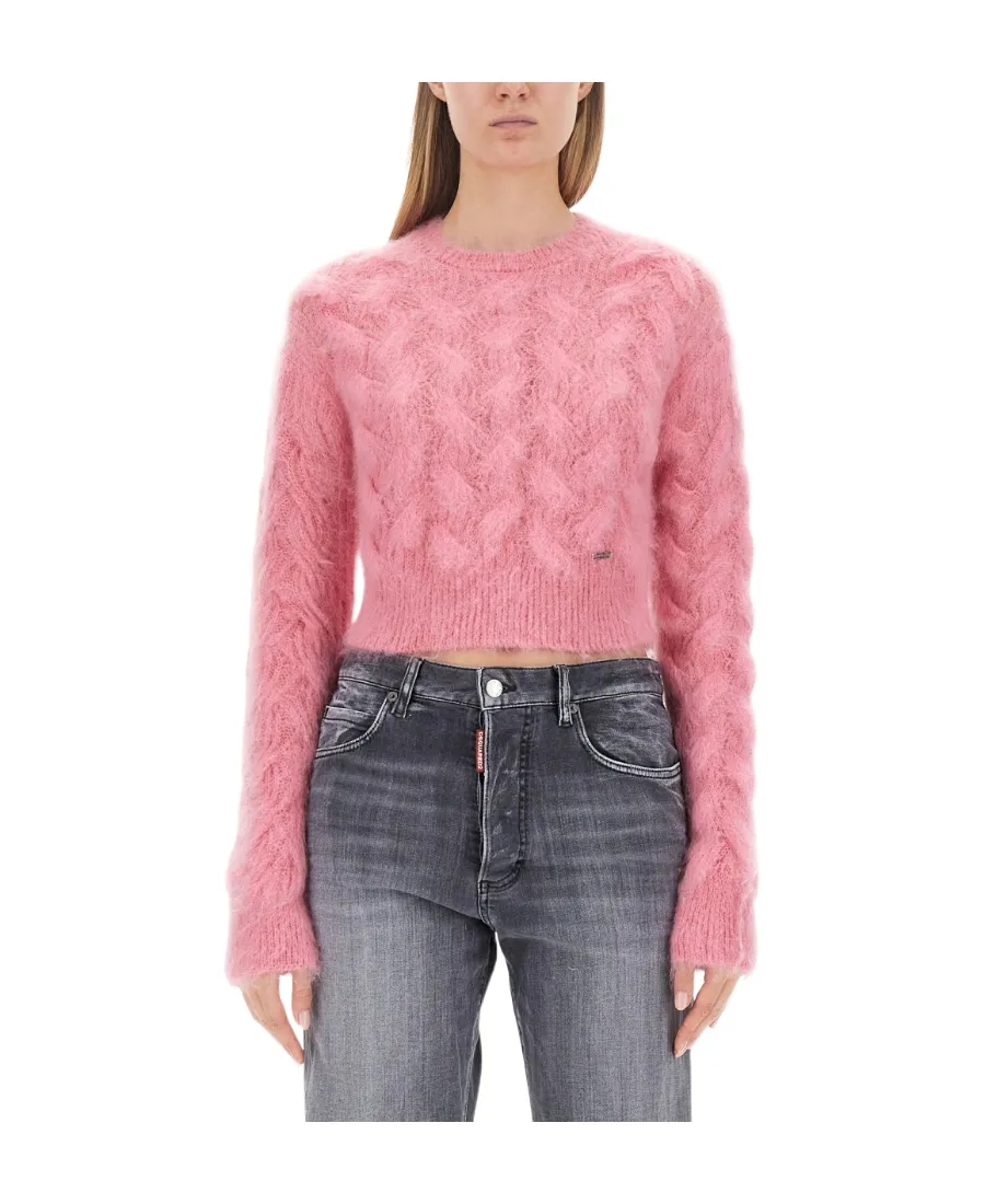 Dsquared2 Logo Plaque Brushed Effect Jumper