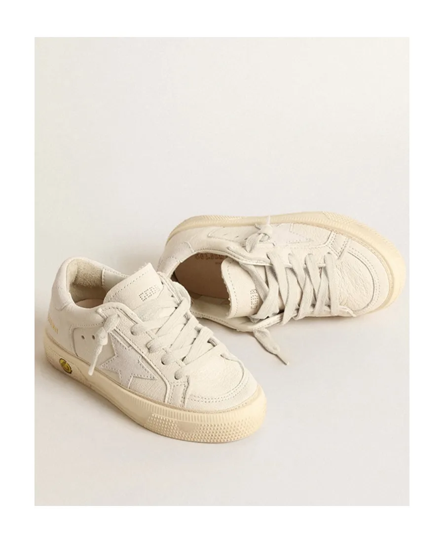 Golden Goose Kids Star-Patch Round Toe Sneakers
