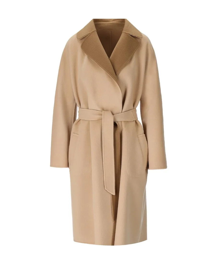 Waist Waist Long-Sleeved Double-Sided Coat