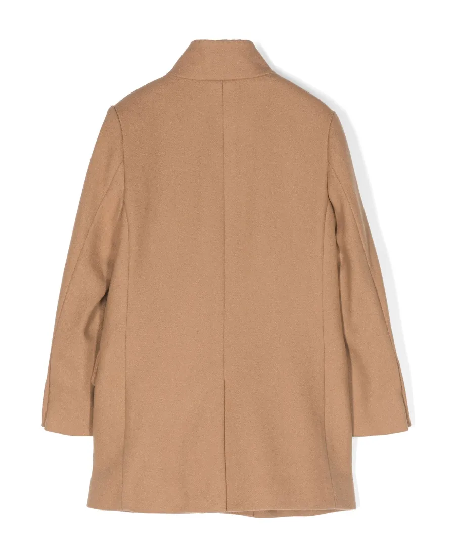 Fay Kids High-Neck Hook-Detailed Coat