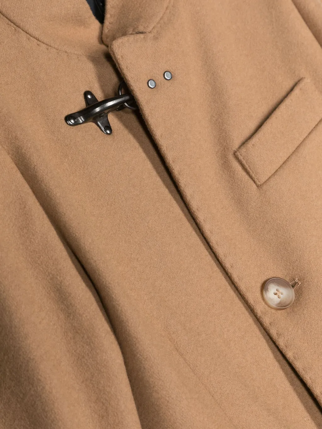 Fay Kids High-Neck Hook-Detailed Coat