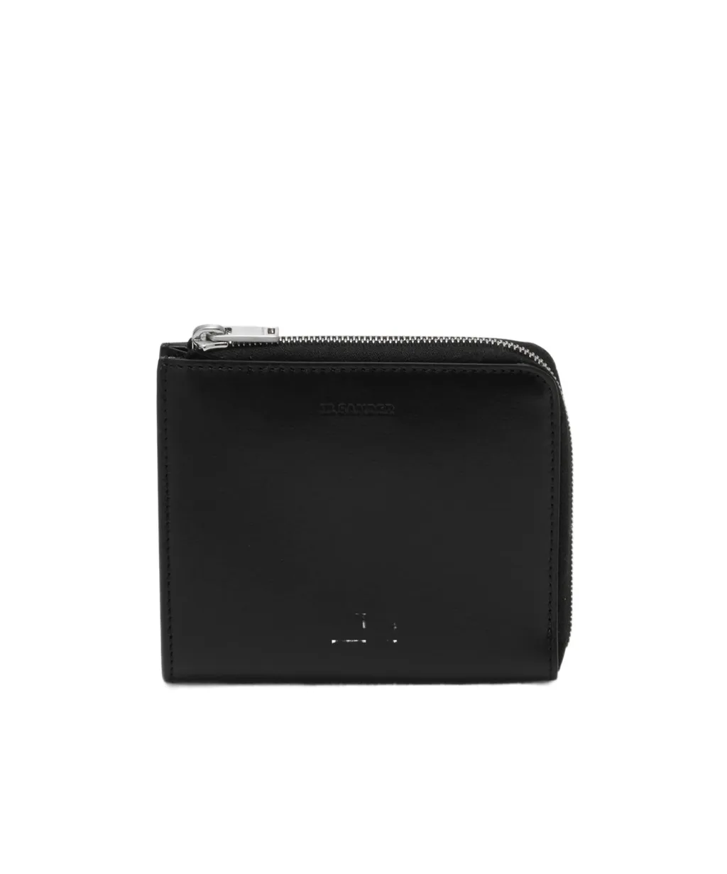 Jil Sander Logo Embossed Zipped Cardholder