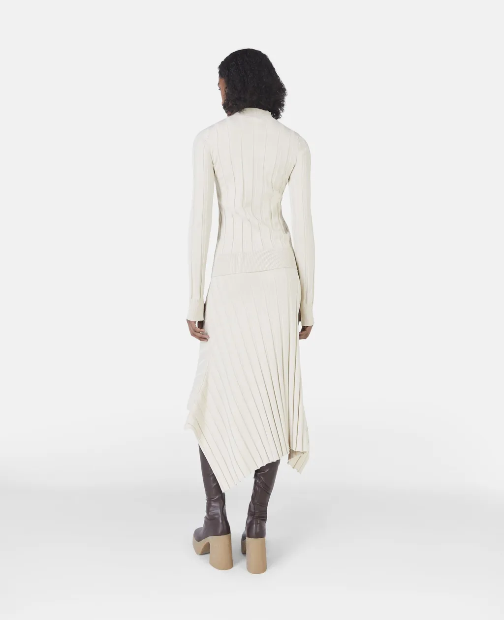 High-Neck Long-Sleeves Sweater