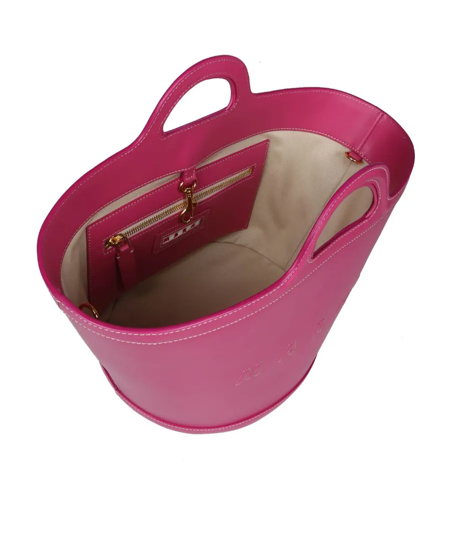 Marni Logo Embossed Top Handle Bag
