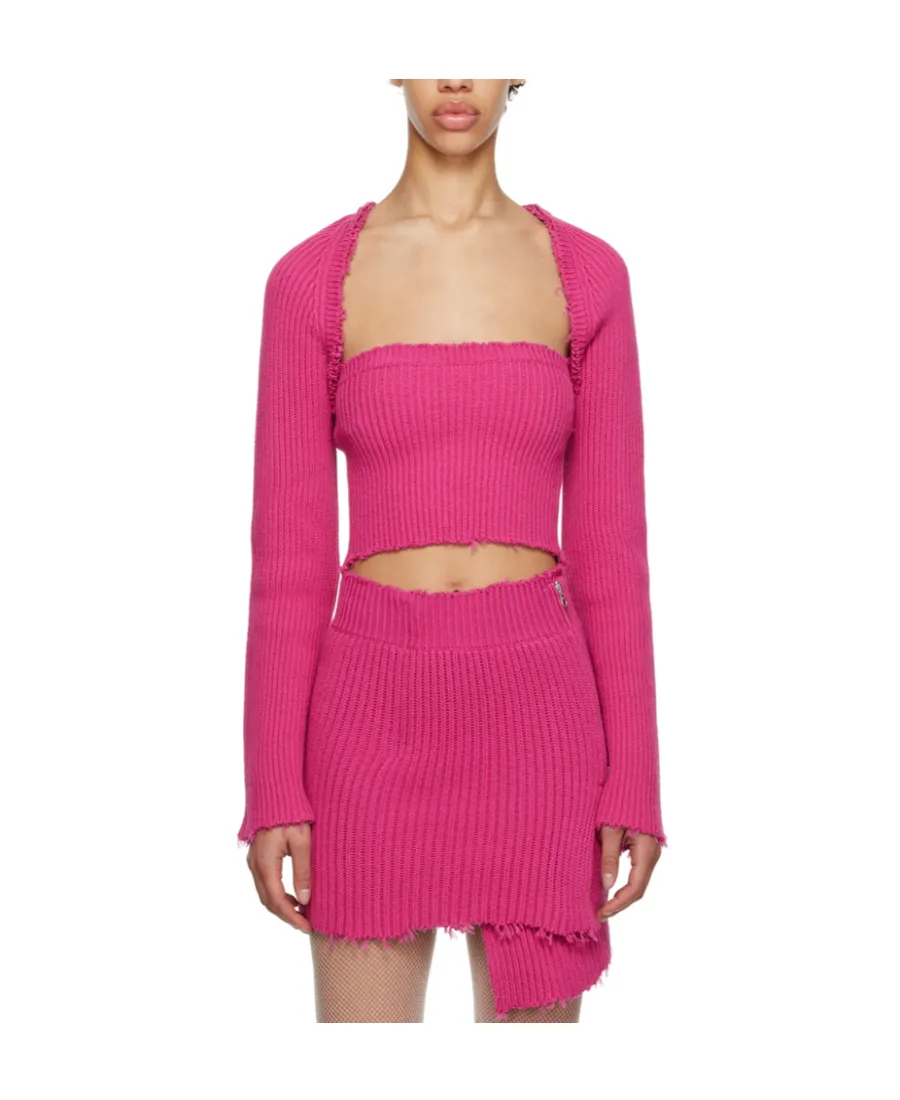 Long-Sleeved Woolen Cardigan