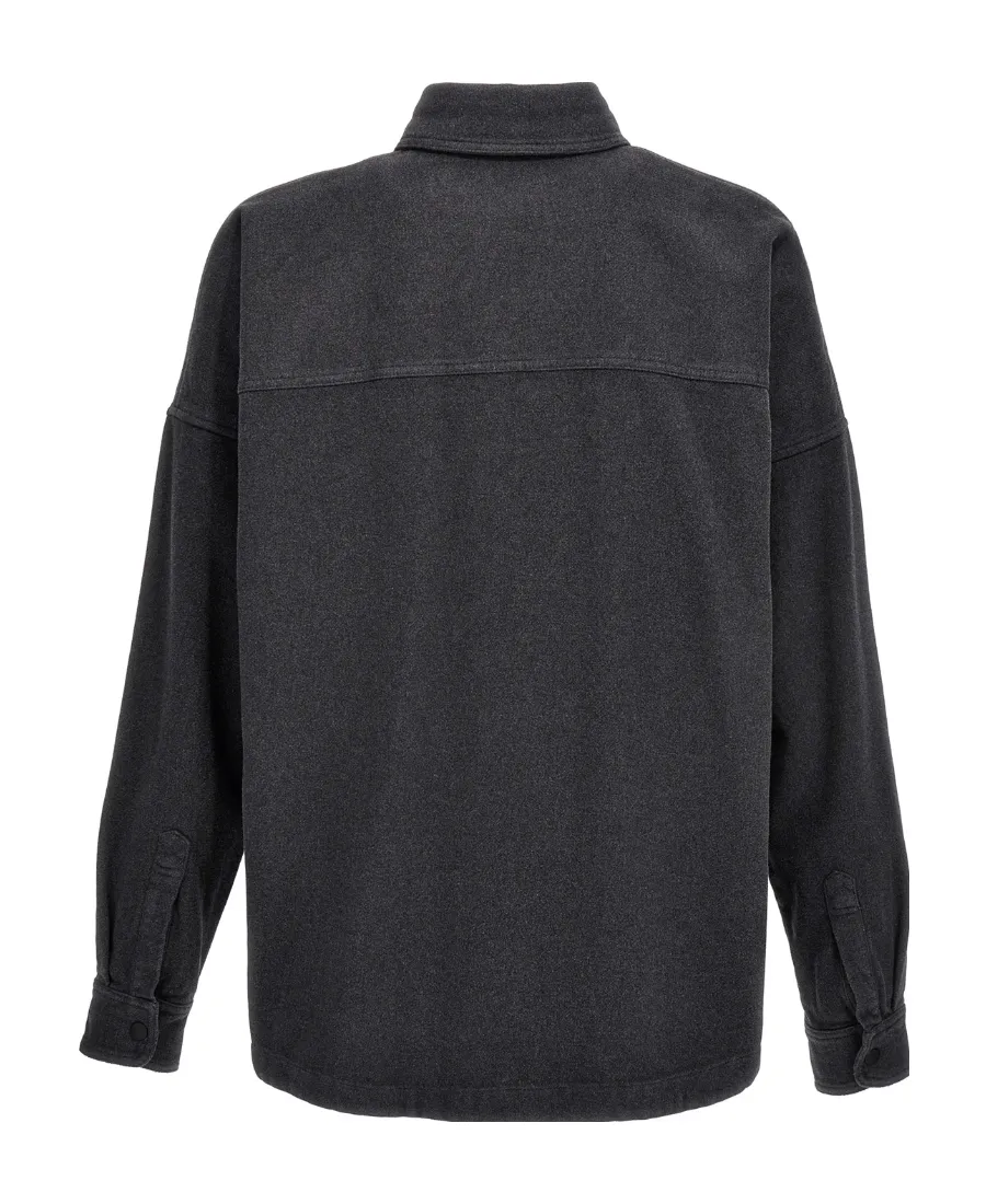 Palm Angels Monogram Embroidered Flannel Overshirt