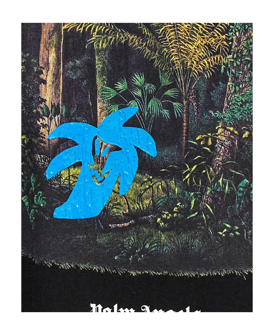Palm Angels Jungle-Printed Crewneck T-Shirt