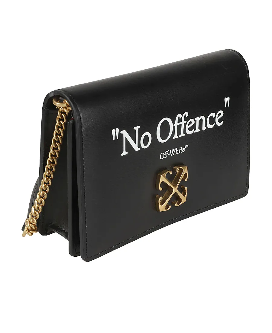 Off-White Logo Printed Foldover Top Shoulder Bag
