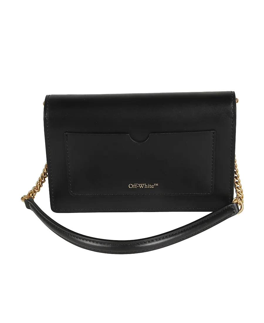 Off-White Logo Printed Foldover Top Shoulder Bag