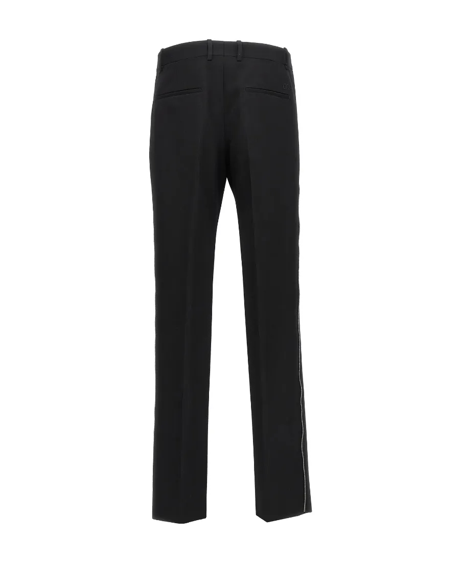 Off-White High Waist Straight Leg Pants