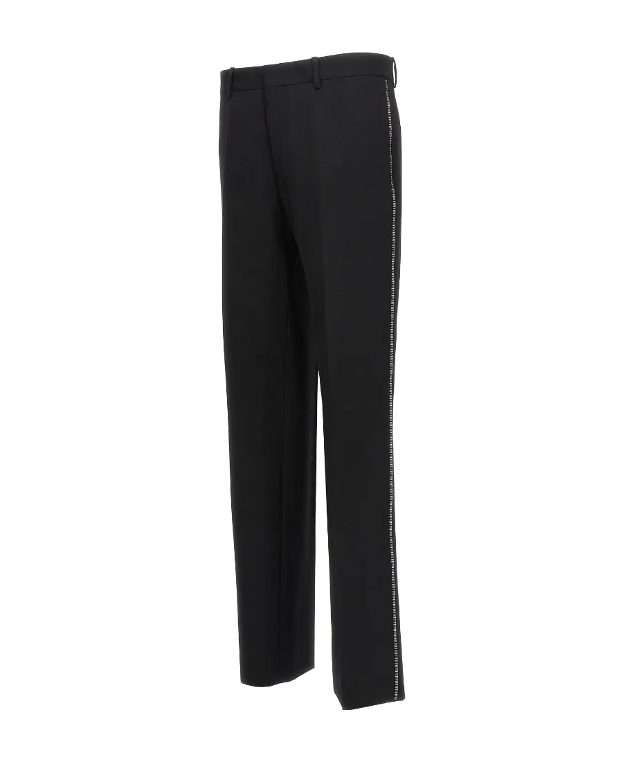 Off-White High Waist Straight Leg Pants
