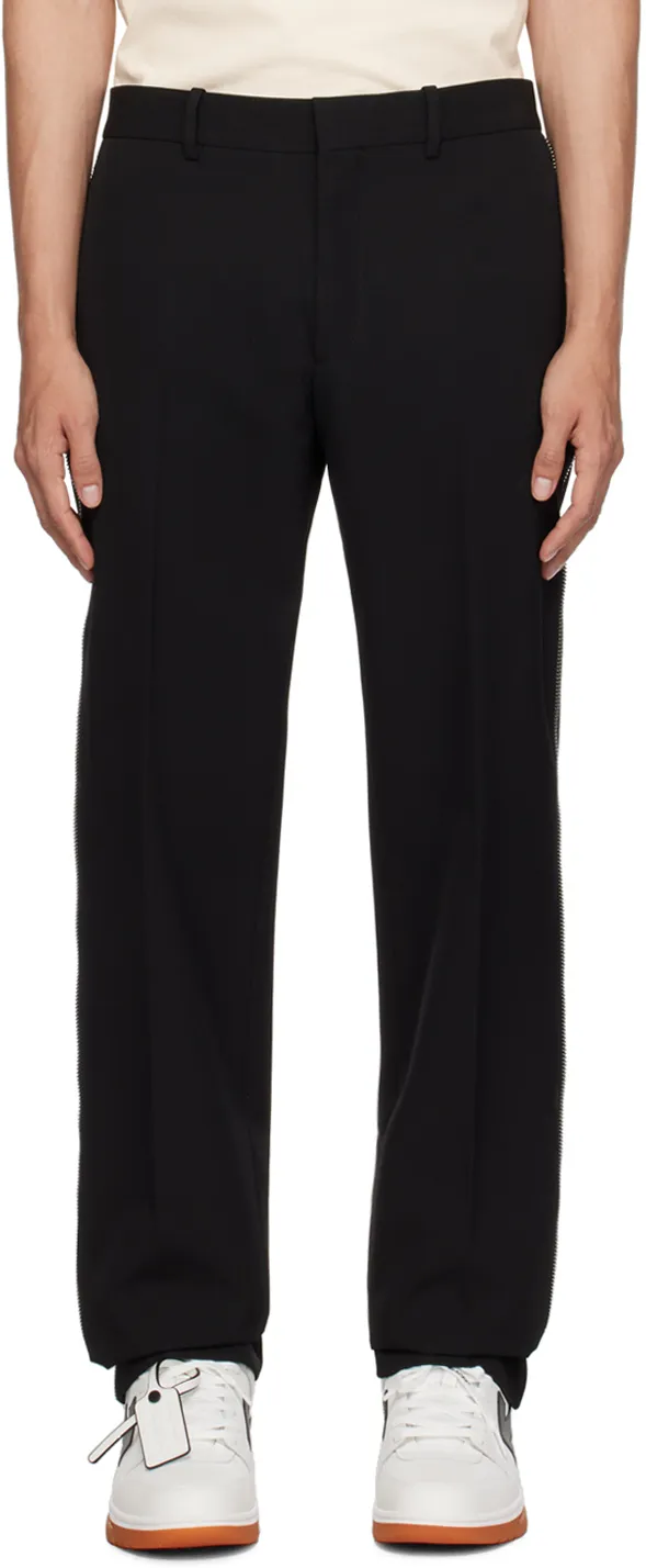 Off-White High Waist Straight Leg Pants