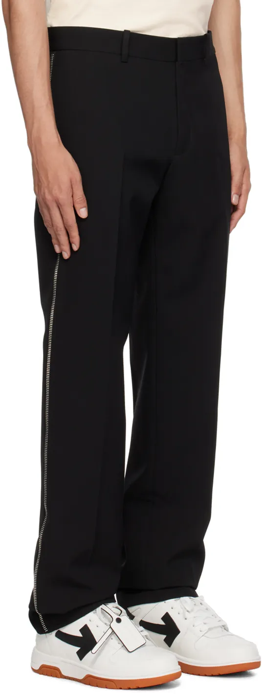 Off-White High Waist Straight Leg Pants