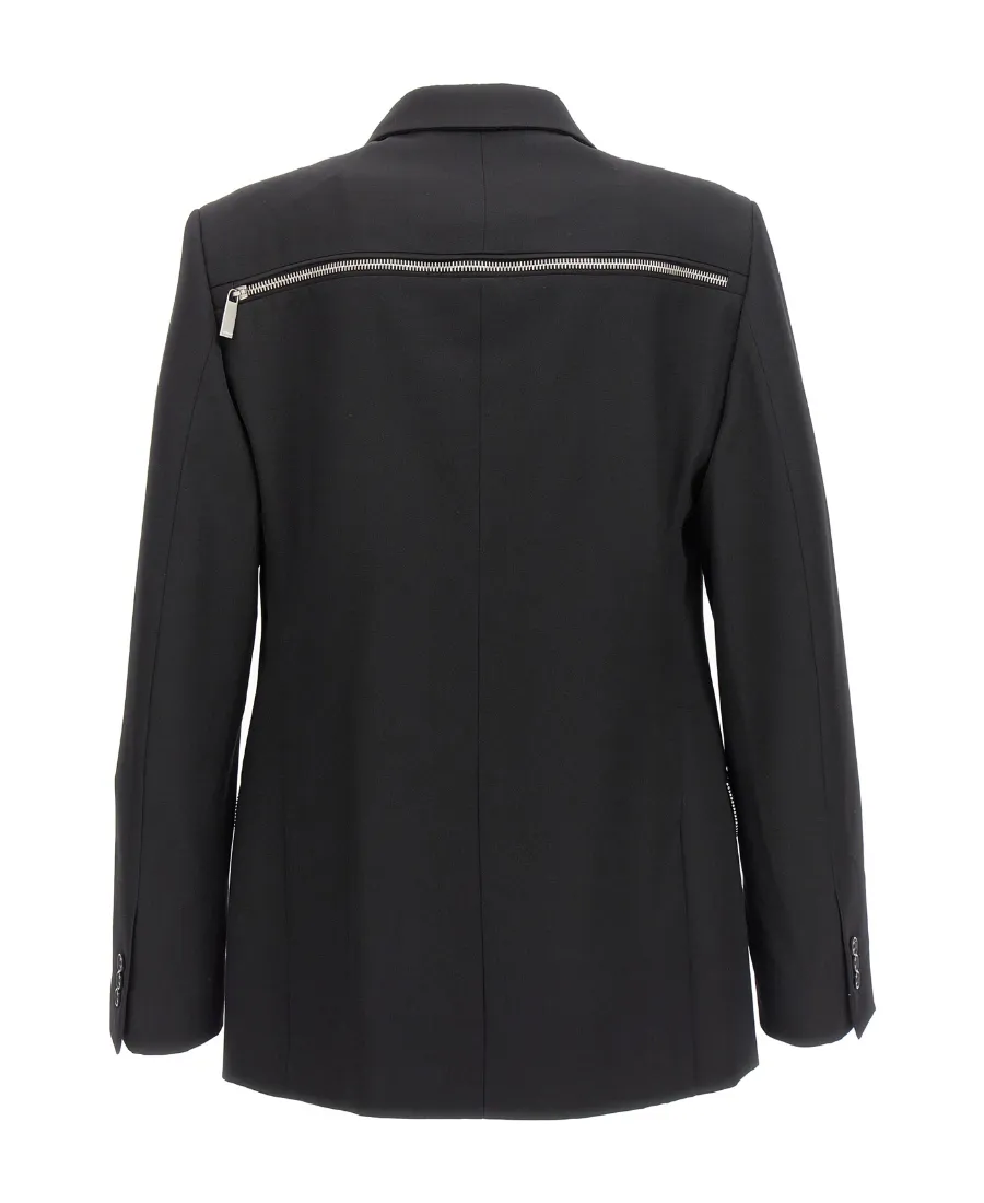 Off-White Double-Breasted Long-Sleeved Blazer