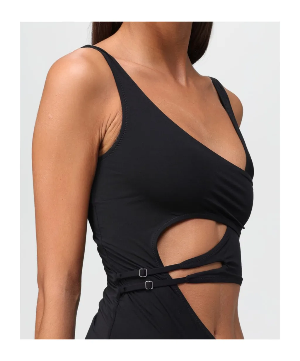 Off-White One-Piece Sleeveless Swimsuit