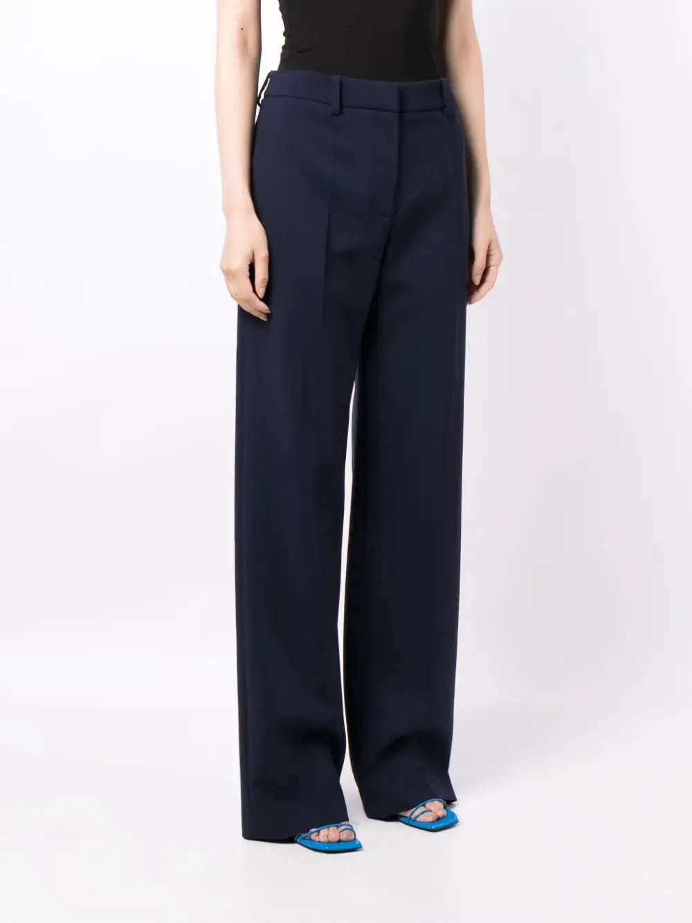 Off-White High Waist Straight Leg Pants