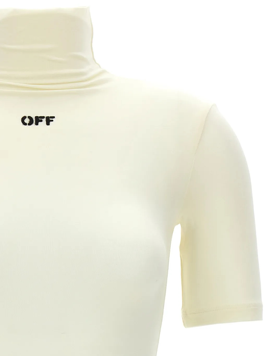 Off-White Logo Printed High Neck Top