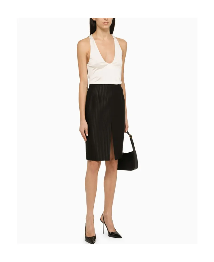 Saint Laurent U-Neck Sleeveless Tank Top