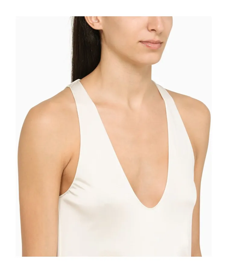 Saint Laurent U-Neck Sleeveless Tank Top