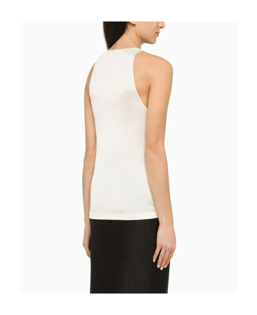 Saint Laurent U-Neck Sleeveless Tank Top