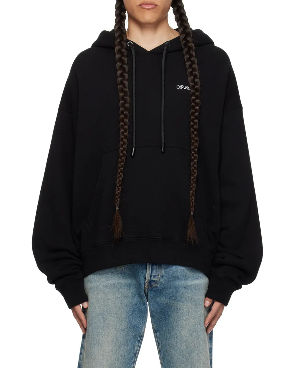 Off-White Scratch Arrow Printed Drawstring Hoodie