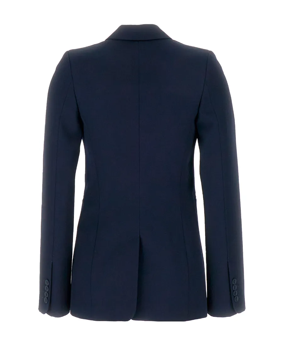 Off-White Belted Buttoned Long-Sleeved Jacket