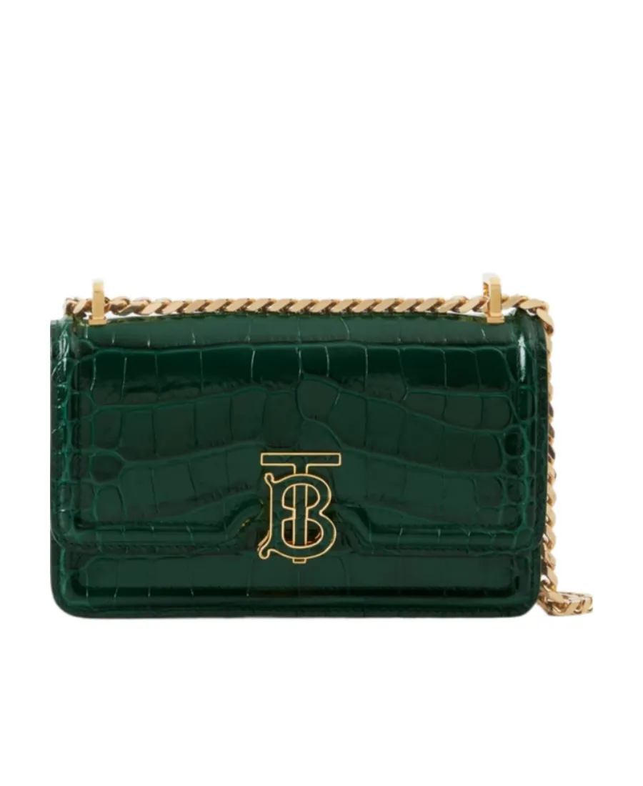 Mini Tb Crocodile-Effect Crossbody Bag