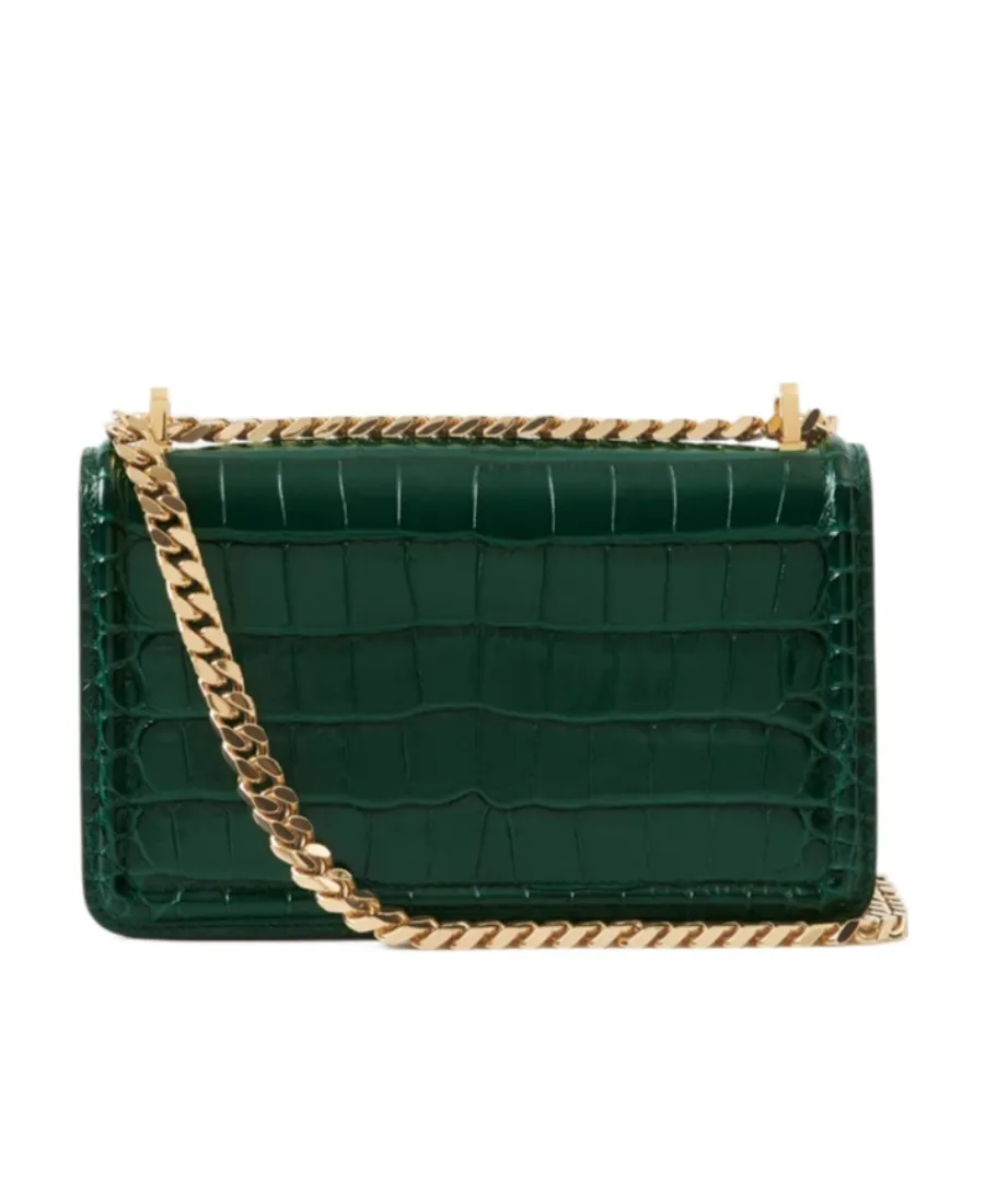 Mini Tb Crocodile-Effect Crossbody Bag