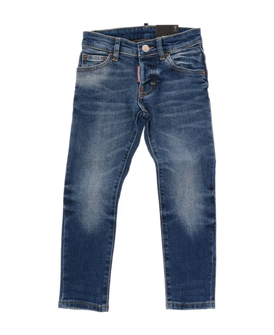 Mid-Waist Denim Pants