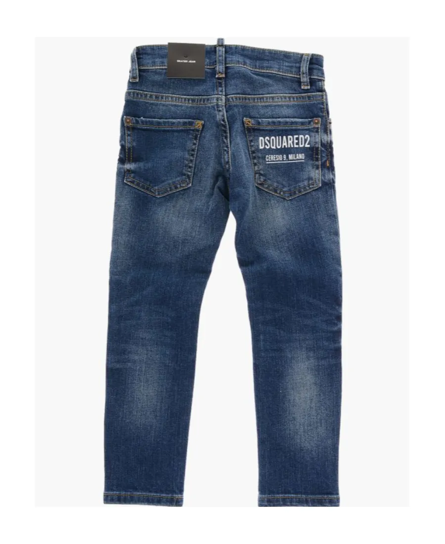 Mid-Waist Denim Pants